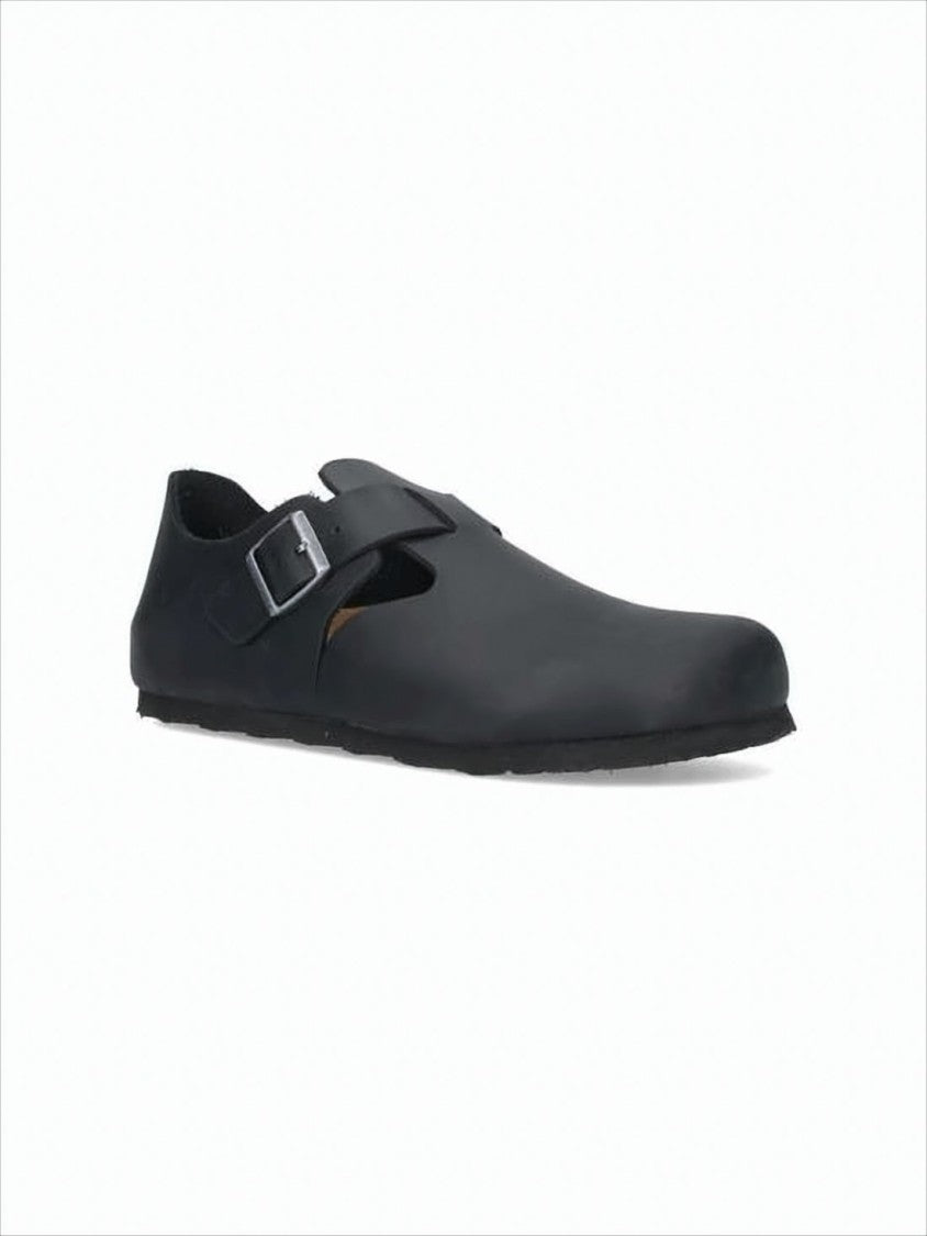 Birkenstock Closed-Toe Sandals With Adjustable Buckle And Suede Lining
