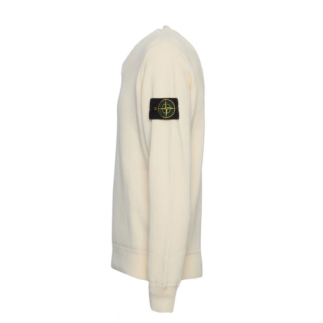 Stone Island Ribbed Organic Cotton Sweater With Unique Stitching Details