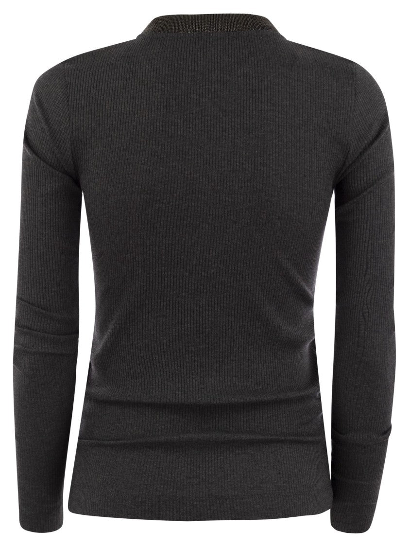 Brunello Cucinelli Ribbed Stretch Cotton Jersey