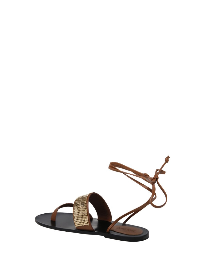 Kate Cate Ayda Crystal Laced Flat Sandal