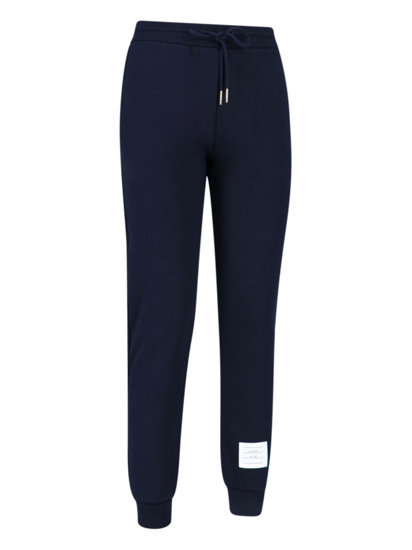 Thom Browne Logo Sweatpants – Blue