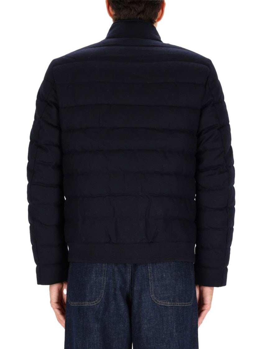 Belstaff Quilted Merino Wool Jacket With Stand Collar And Zipper Closure