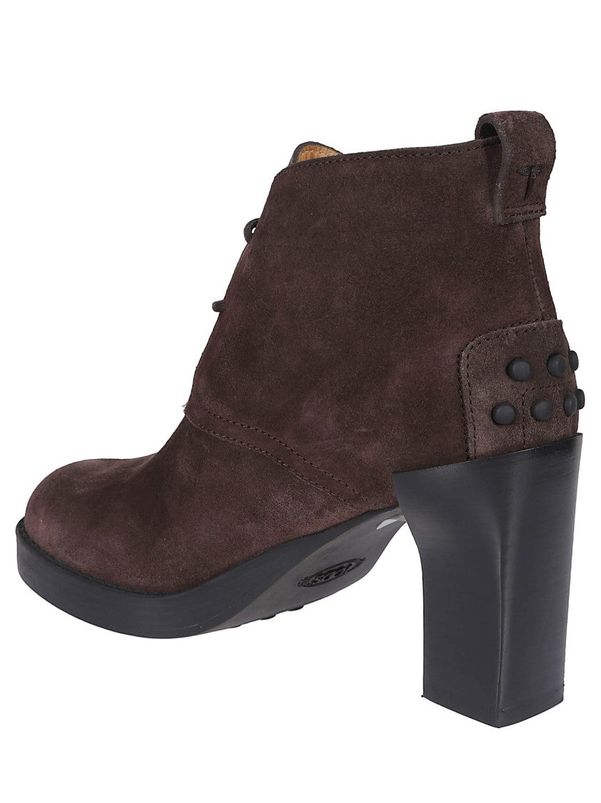 Tod's Rosewood Suede Ankle Boots