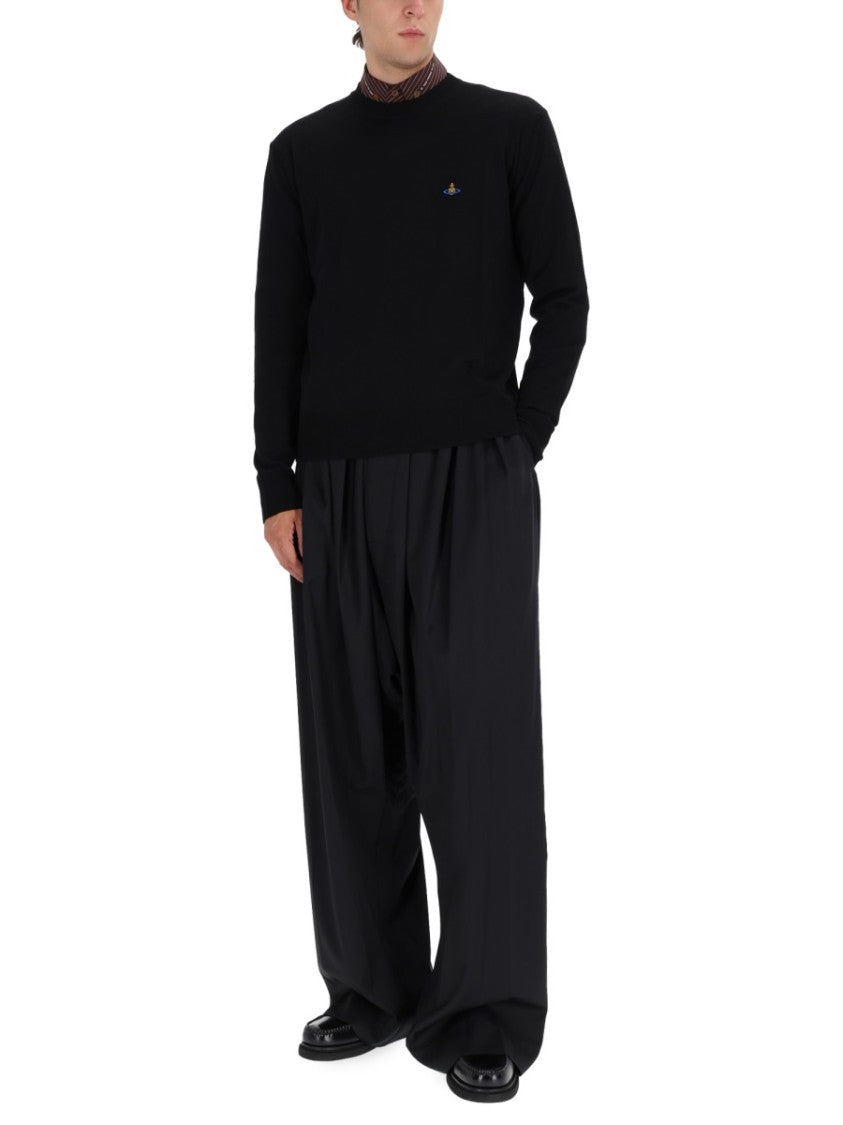 Vivienne Westwood Classic Black Sweater In Virgin Wool