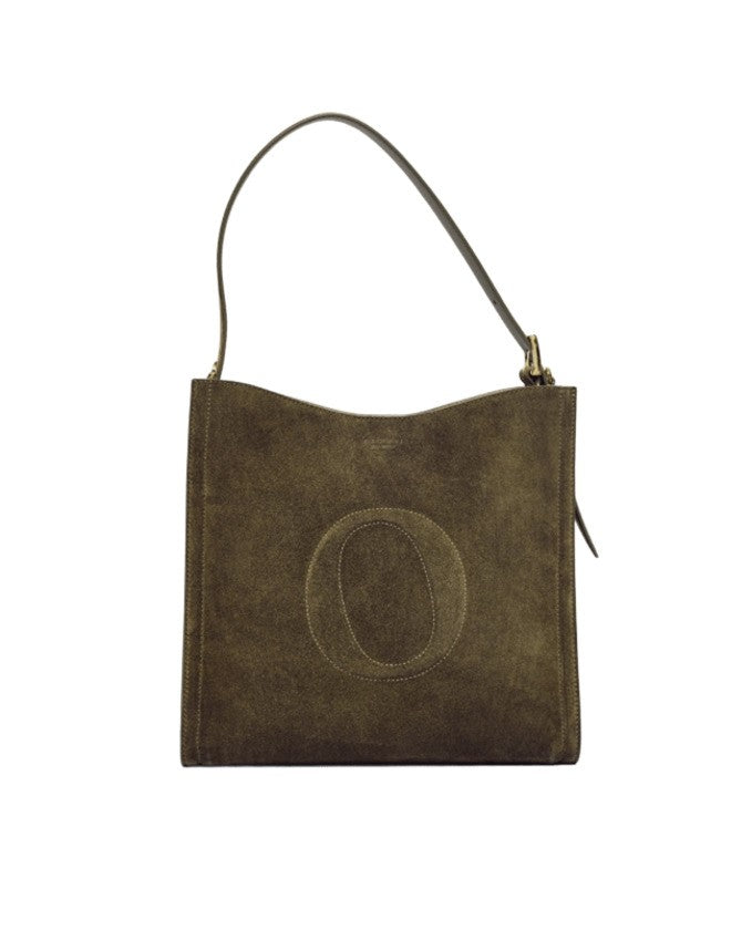 Orciani Soft Suede Handbag With Embossed Detail