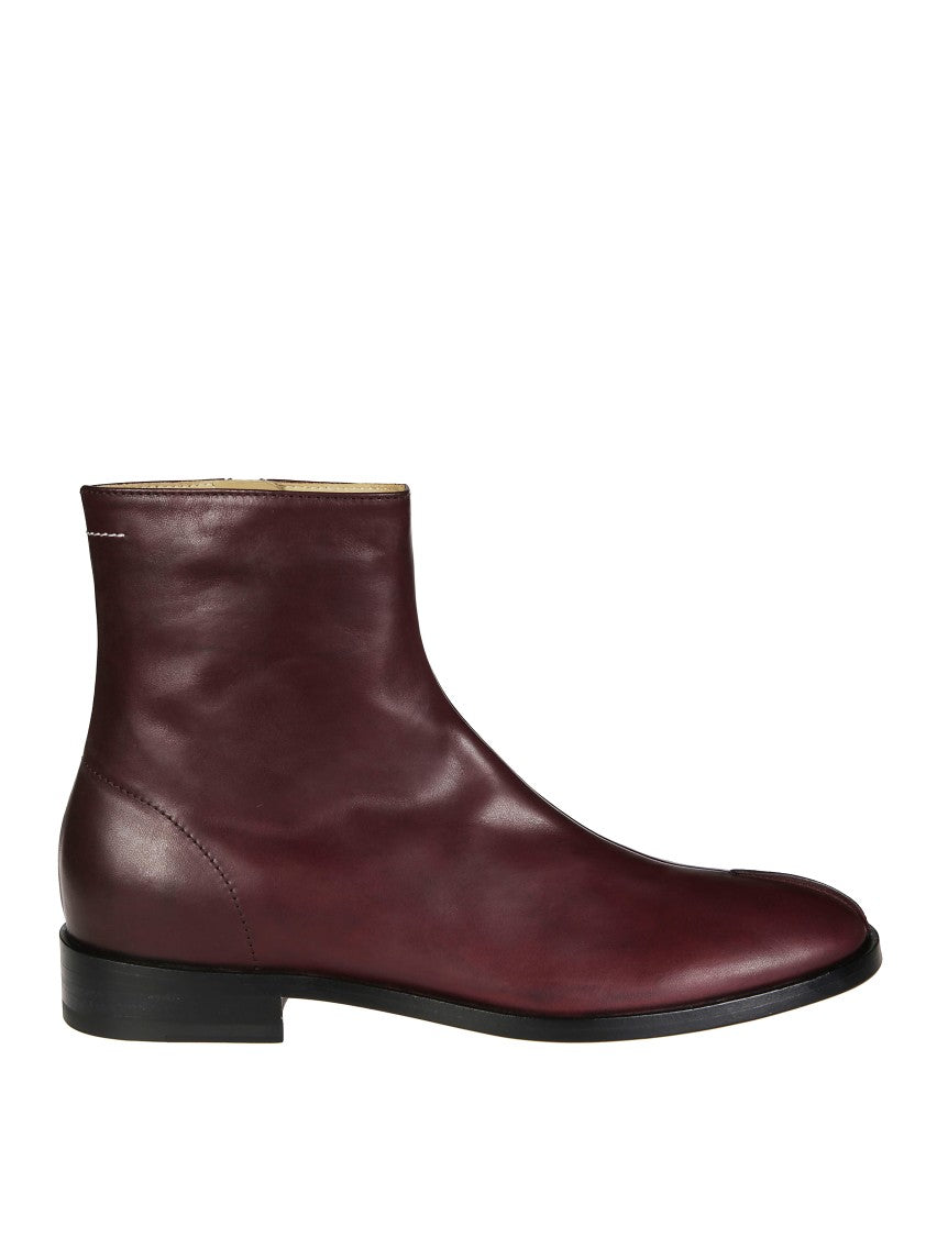 Mm6 By Maison Margiela Ankle Boot With Polished Leather Upper