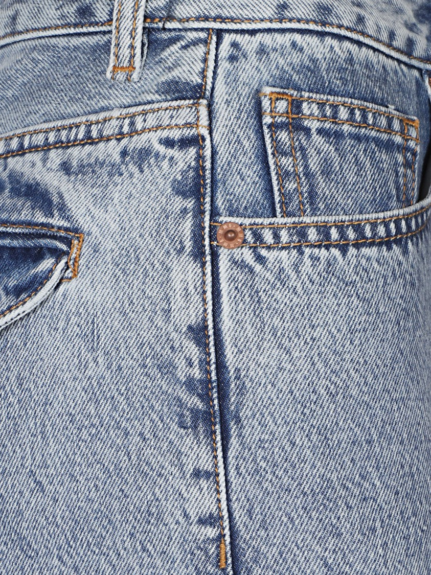 Mm6 By Maison Margiela Light Blue Washed Denim 5-Pocket Pants