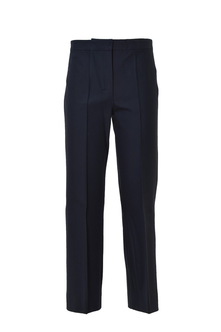 Max Mara Cropped Straight-Leg Tailored Pants With Concealed Closure