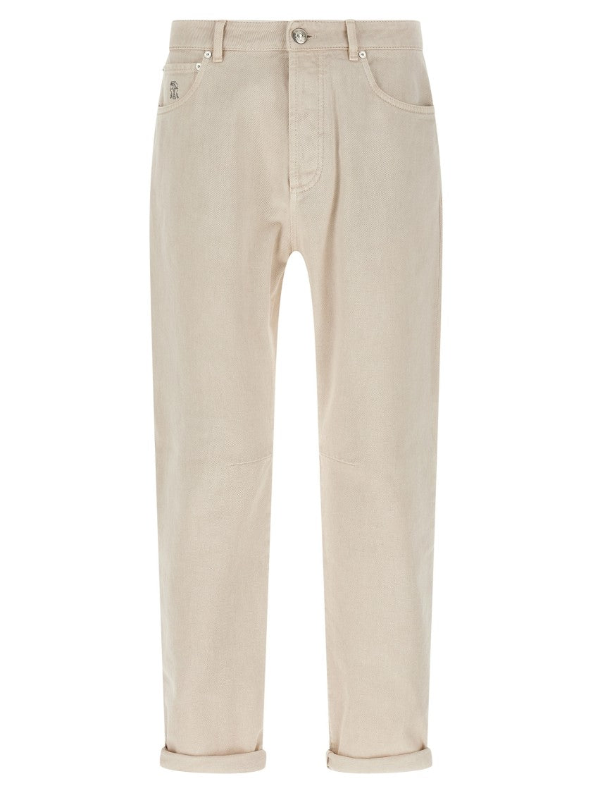 Brunello Cucinelli Garment-Dyed Comfort Cotton Denim Jeans