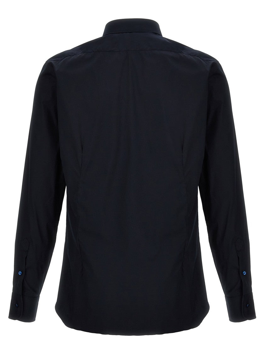 Barba Stretch Cotton Poplin Shirt