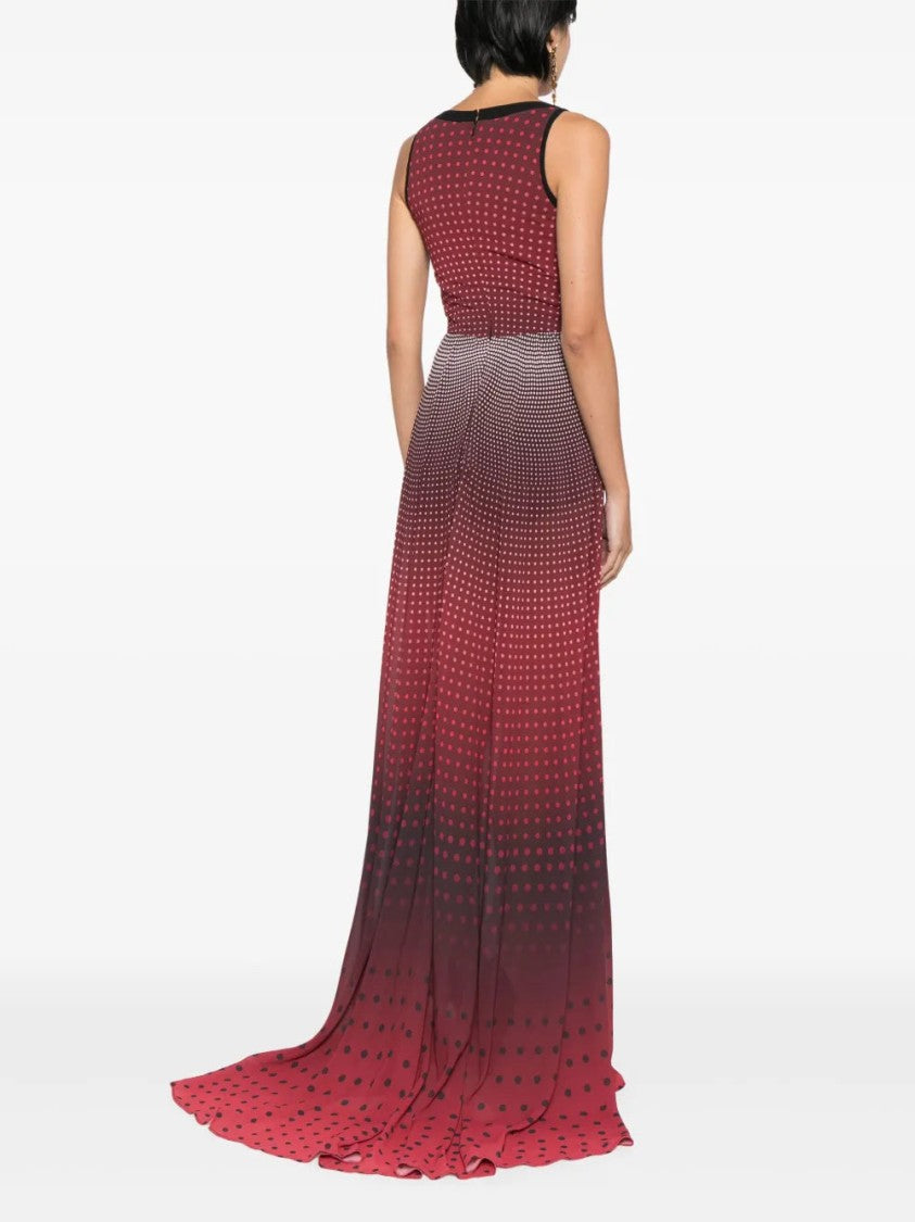 Saiid Kobeisy Polka Dot-Print Gradient-Effect Dress