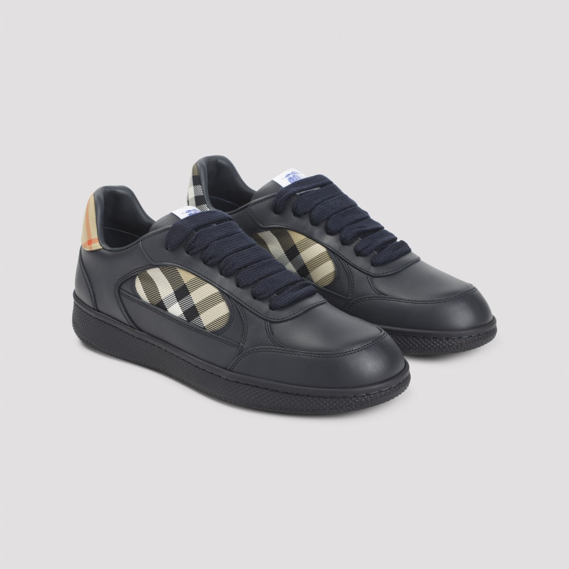 Burberry Terrace Blue Calf Leather Sneakers