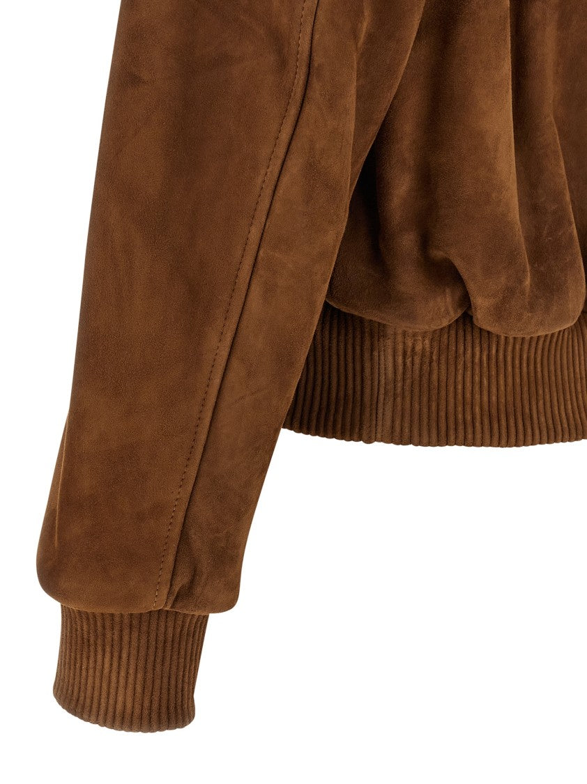 Ami Suede Bomber Jacket