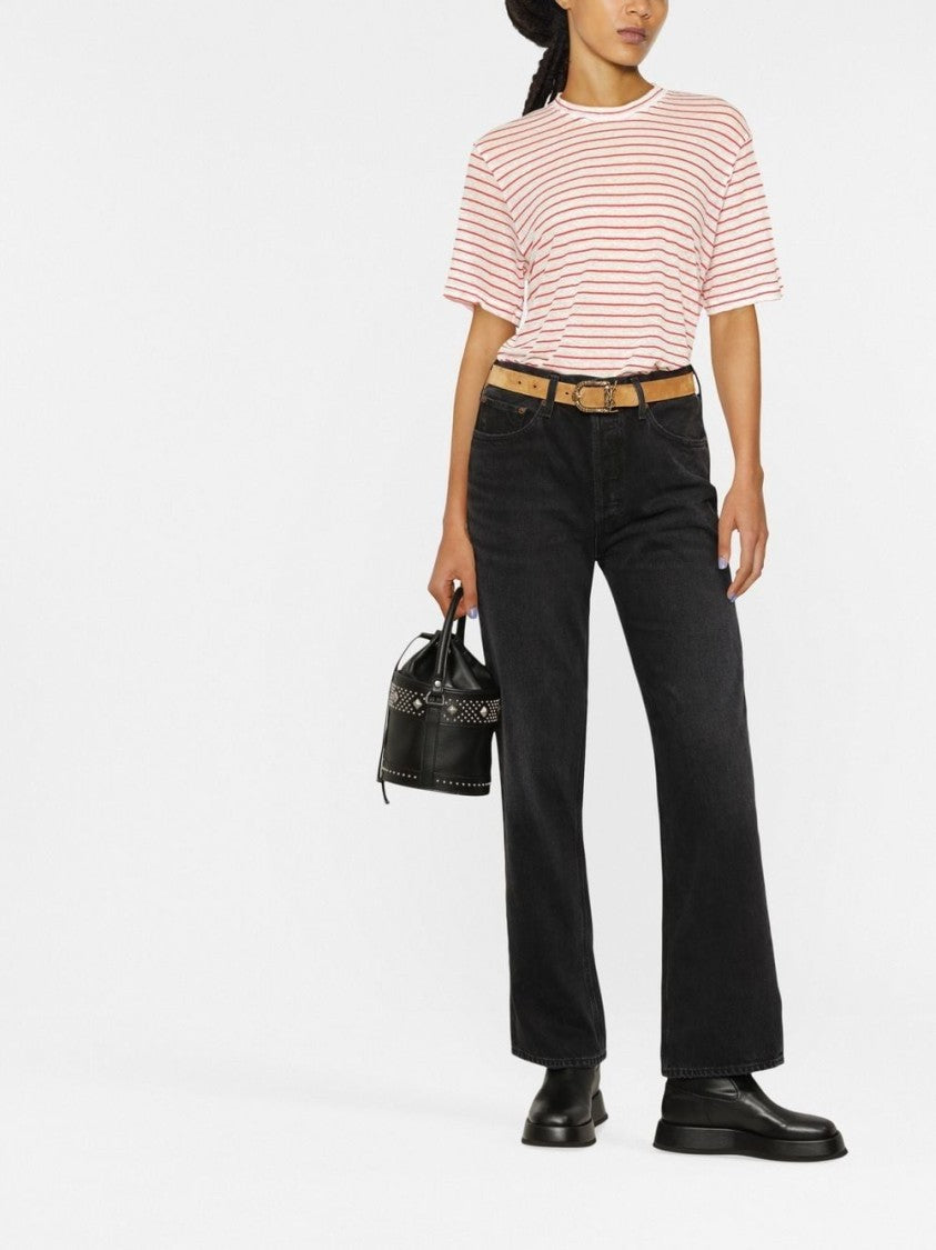 Agolde Mid-Rise Straight-Leg Denim Jeans