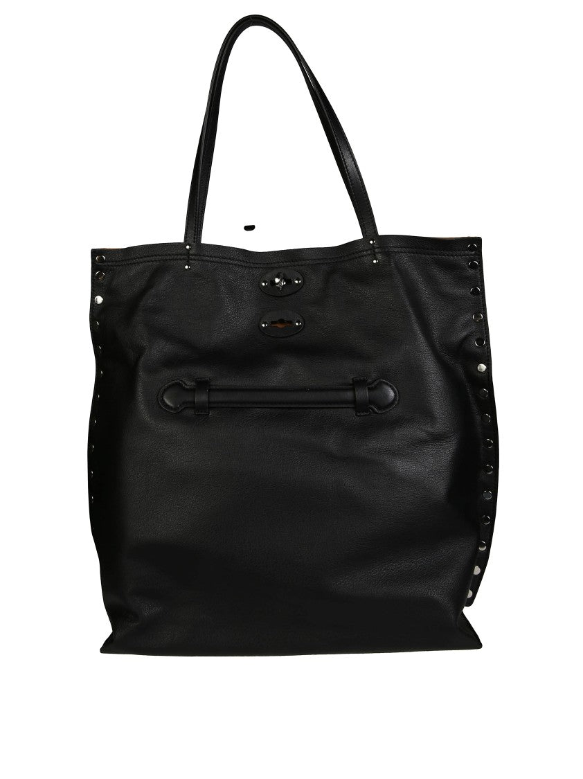 Zanellato Soft Leather Tote Bag With Design