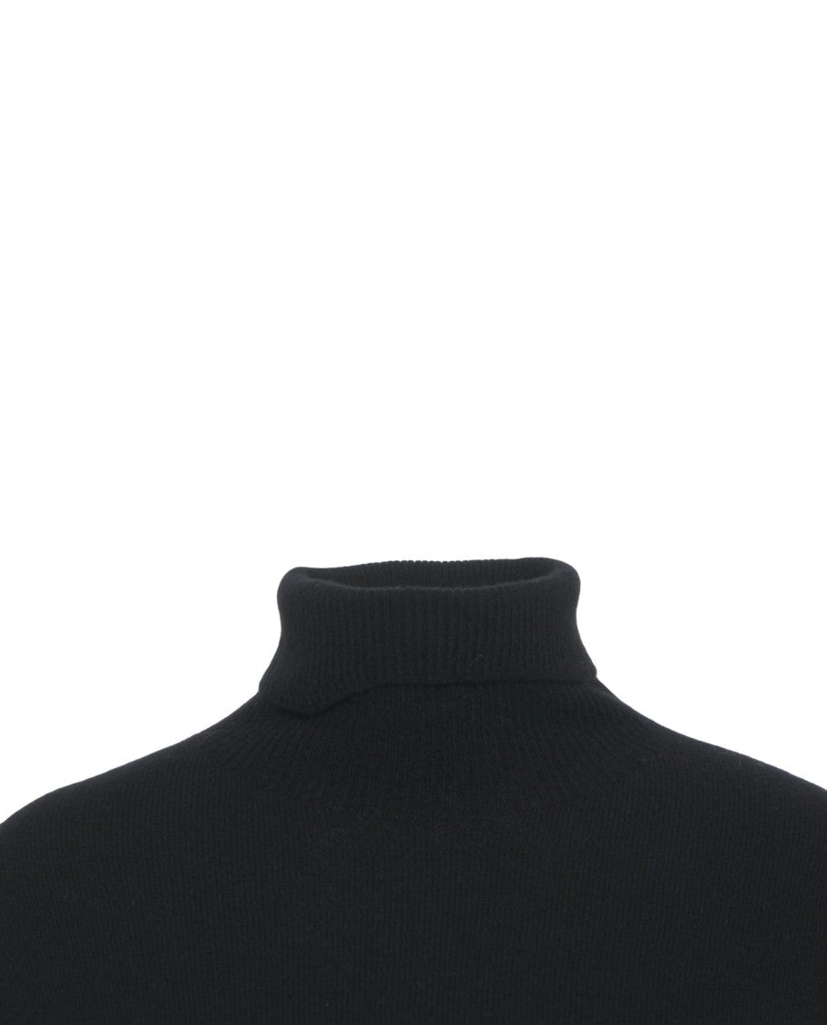 Mvm Asymmetrical Hem Oversized Turtleneck Sweater