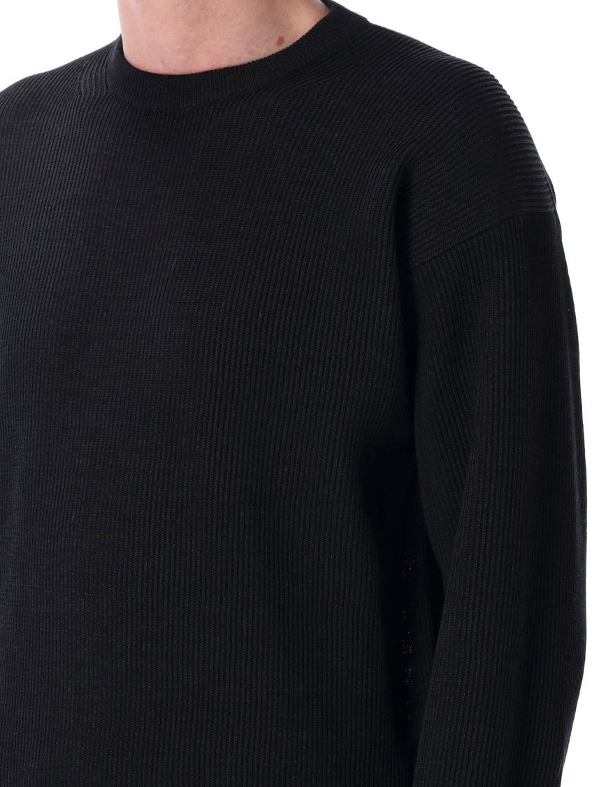 Auralee Ribbed Texture Relaxed Fit Sweater