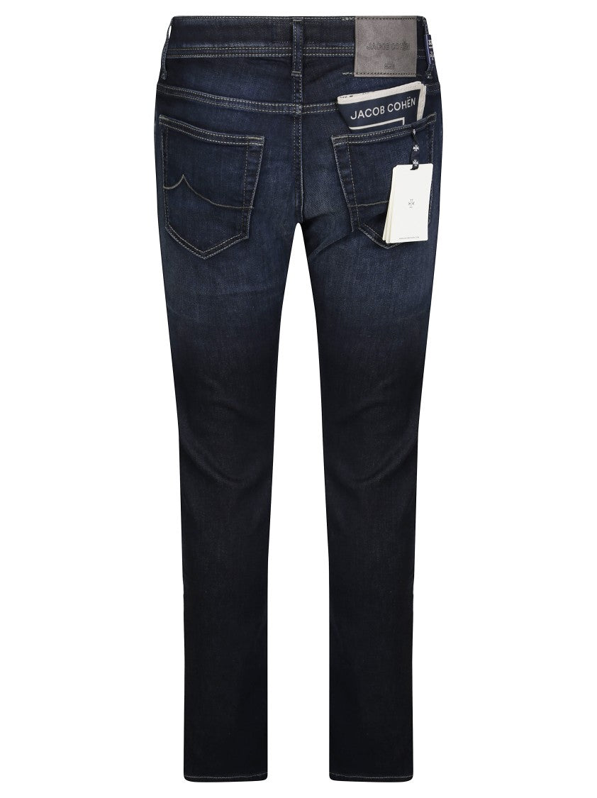 Jacob Cohen Straight-Fit Dark Indigo Denim Jeans
