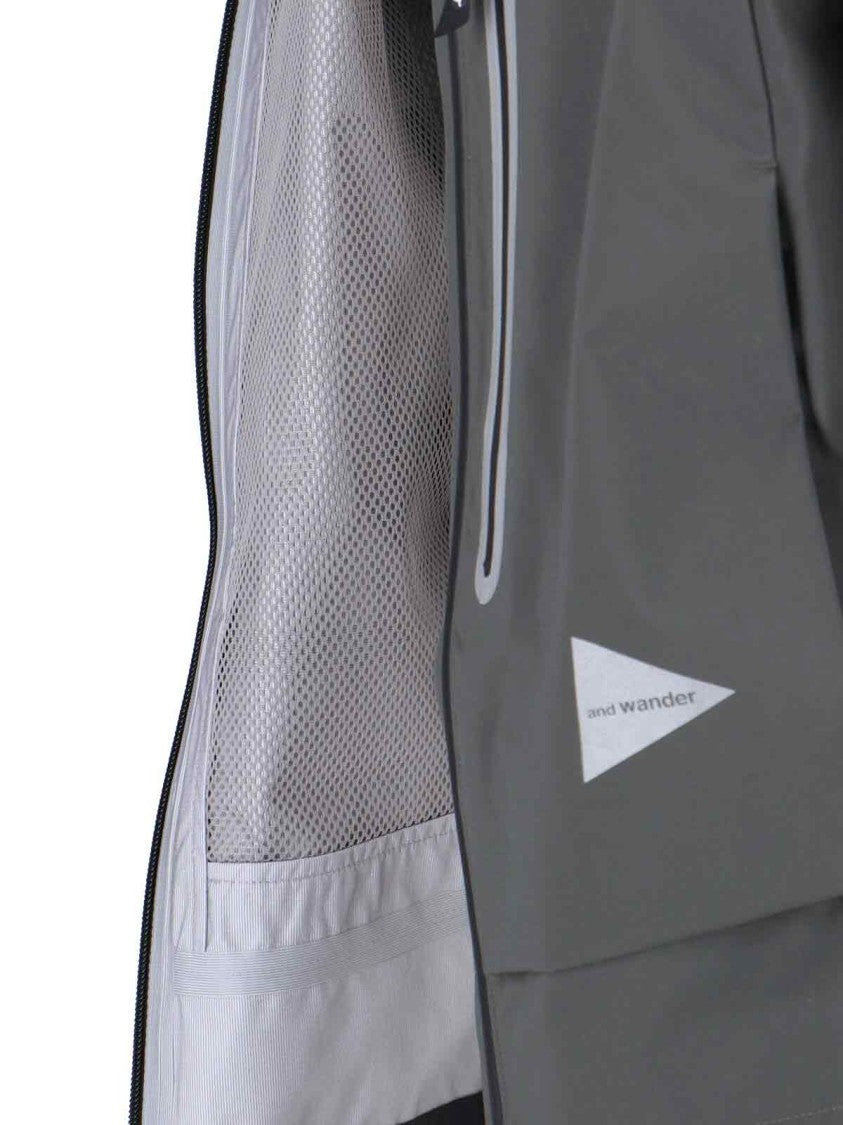 And Wander Zip Jacket, In Grey Waterproof "Pertex Shield" Fabric