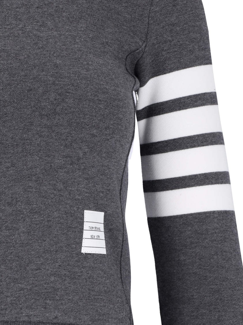 Thom Browne "4-Bar" Crewneck Sweatshirt – Grey