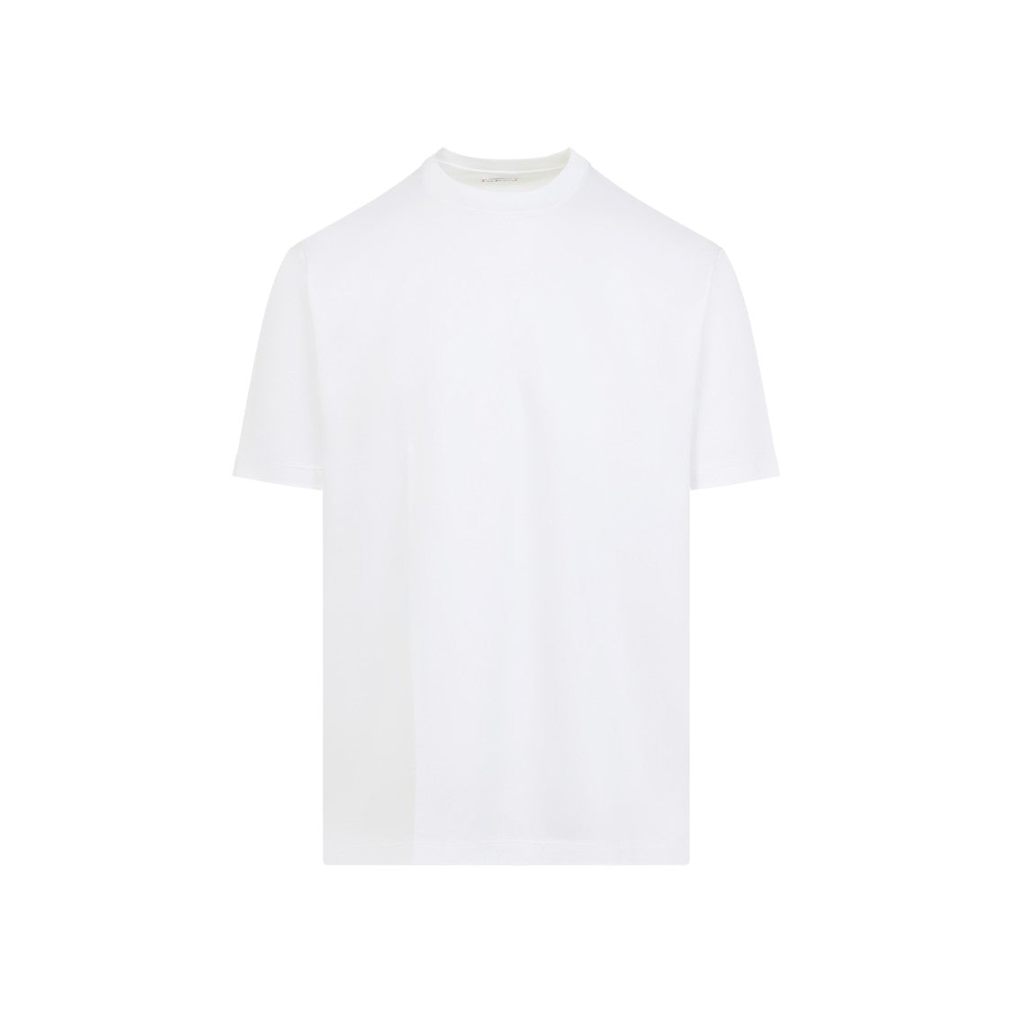 Kiton Classic Fit White Cotton T-Shirt