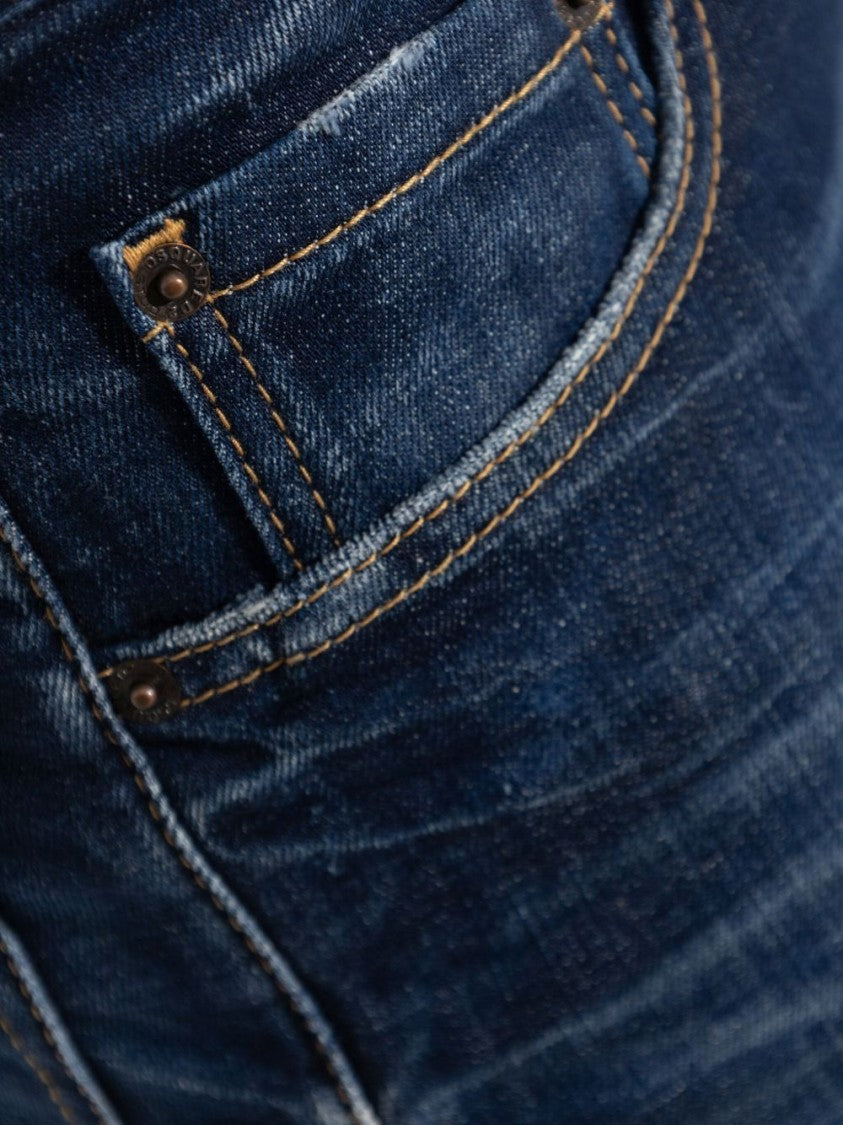 Dsquared2 Indigo Denim Jeans With Classic Five-Pocket Design