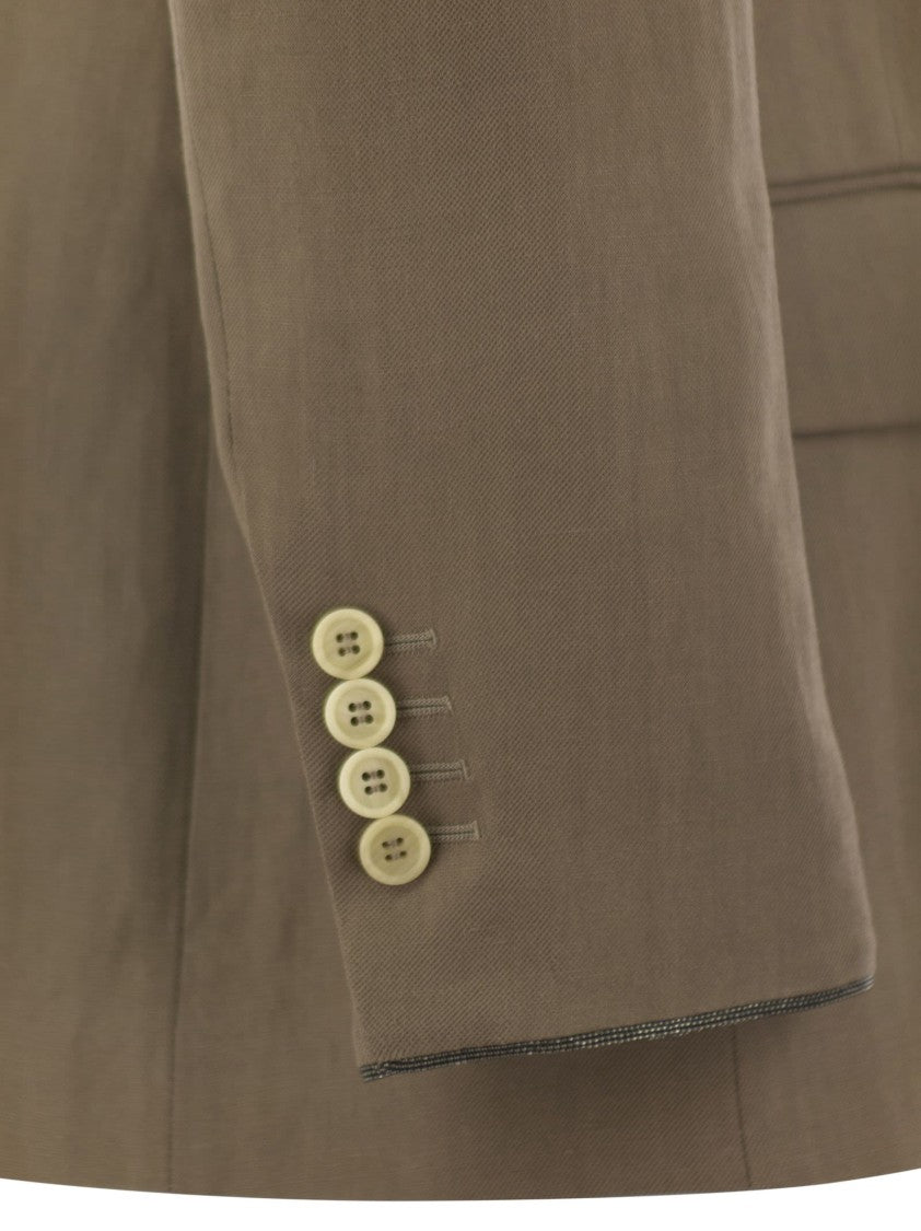 Brunello Cucinelli Fluid Viscose And Linen Twill Jacket