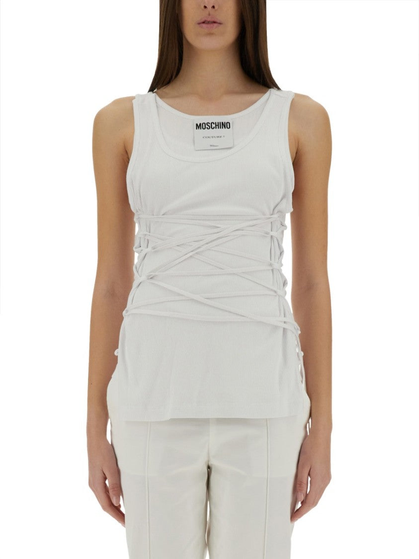 Moschino Slim Fit Ribbed Tank Top