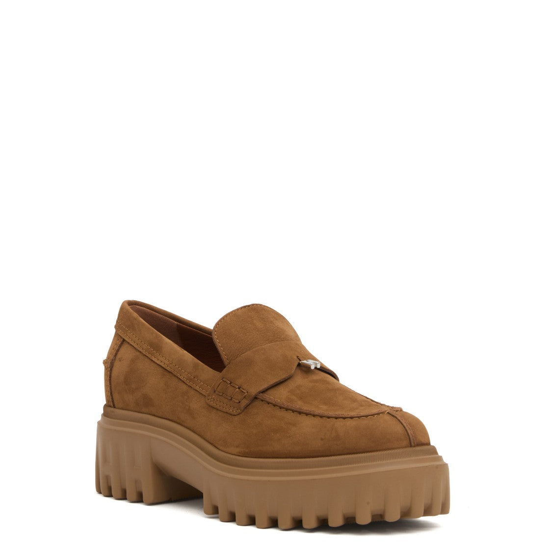 Hogan Nubuck Loafers With Hand-Stitched Detailing