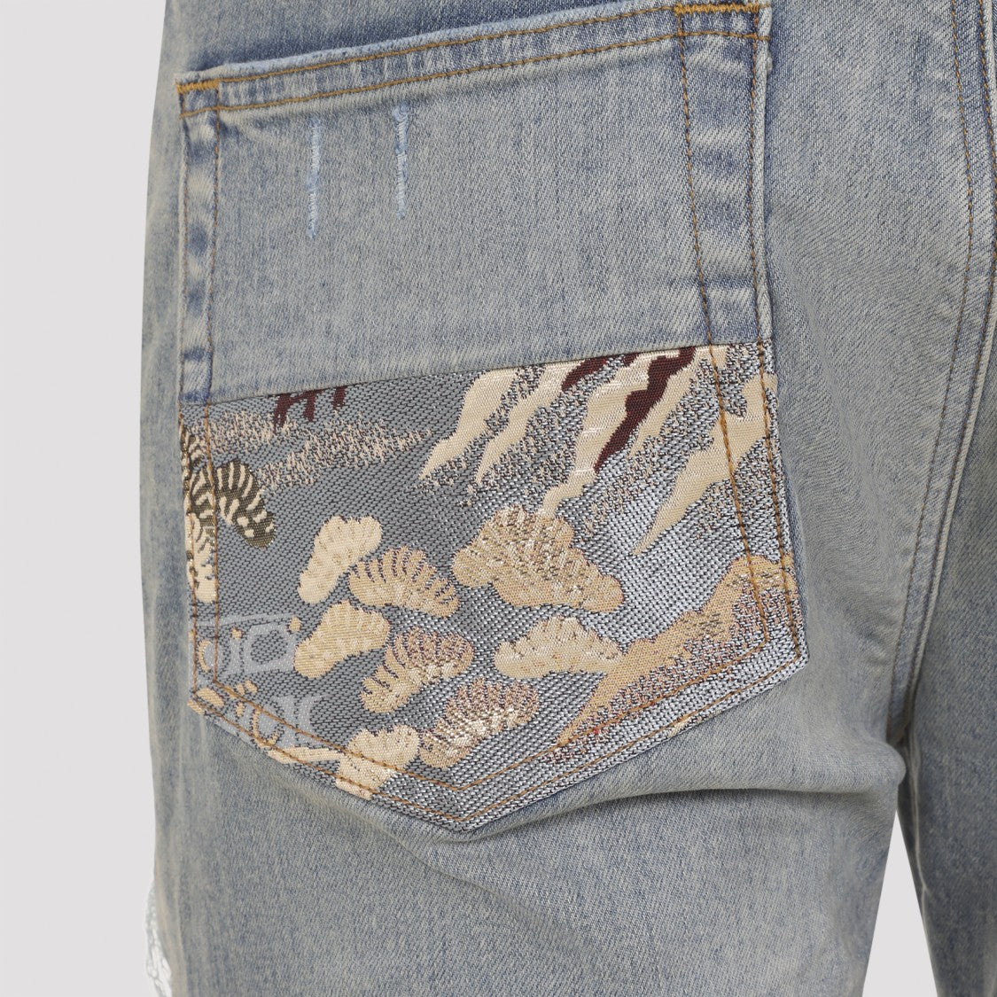 Amiri Crane Mx1 Blue Cotton Jeans