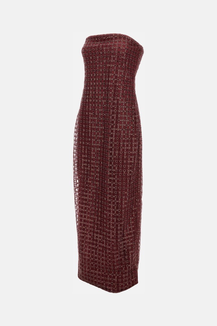 Rotate Birger Christensen Long Strapless Sheath Dress