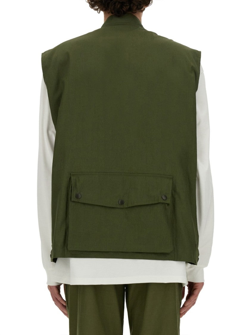 Needles Utility Vest With Multiple Pockets And Zip Closure