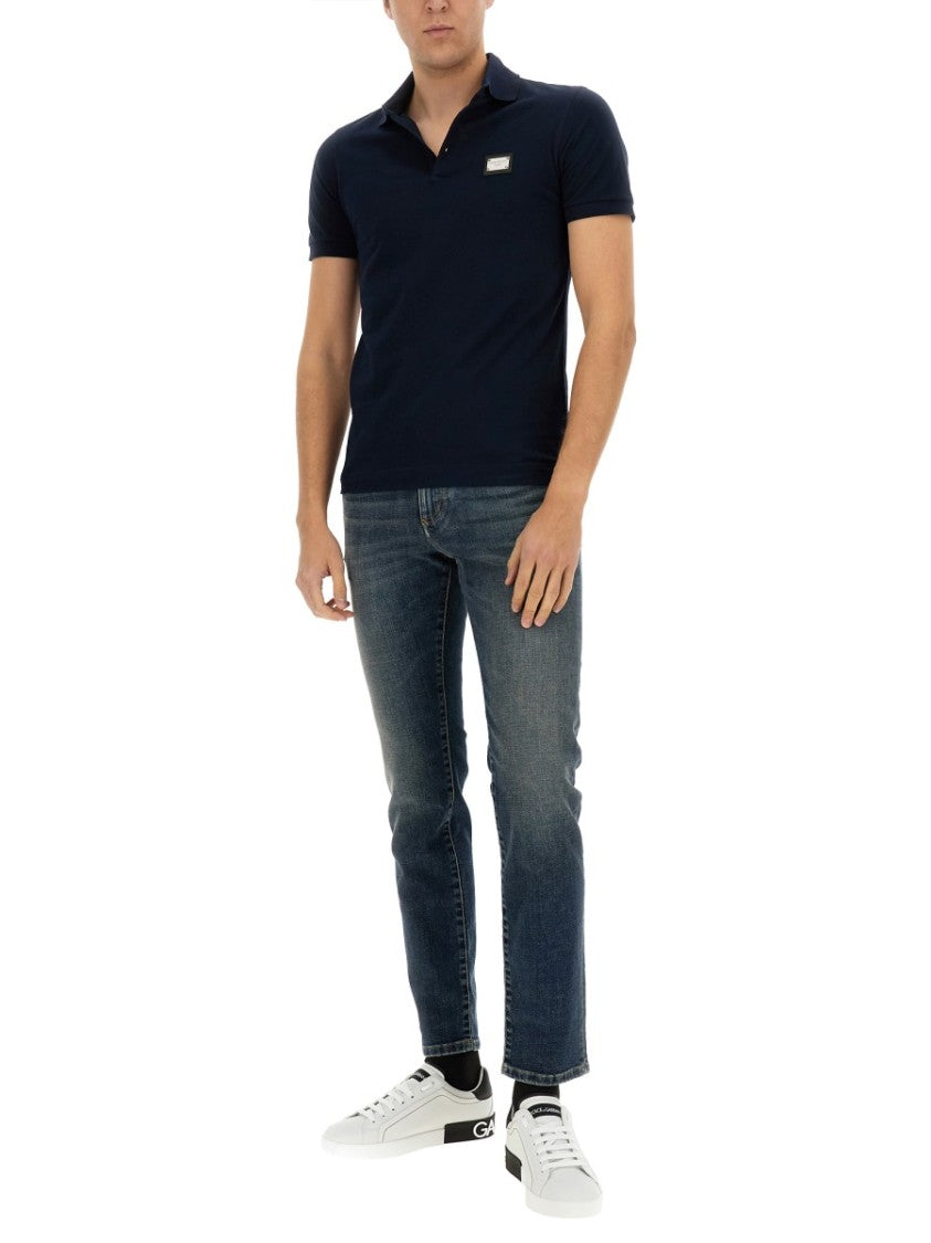 Dolce & Gabbana Fitted Polo Shirt With Logo