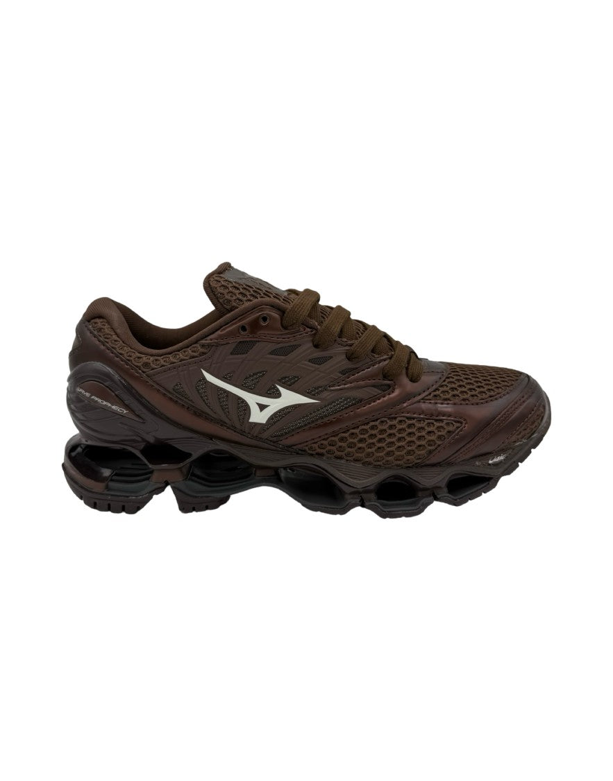 Mizuno Dark Brown Mesh Sneakers With Supportive Overlays