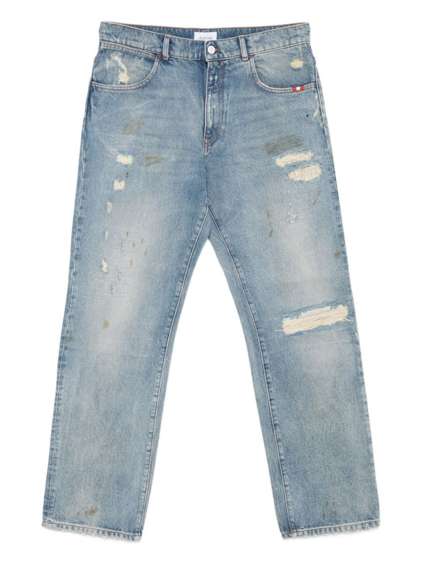 Amish Straight-Leg Classic Denim Jeans With Timeless Styling