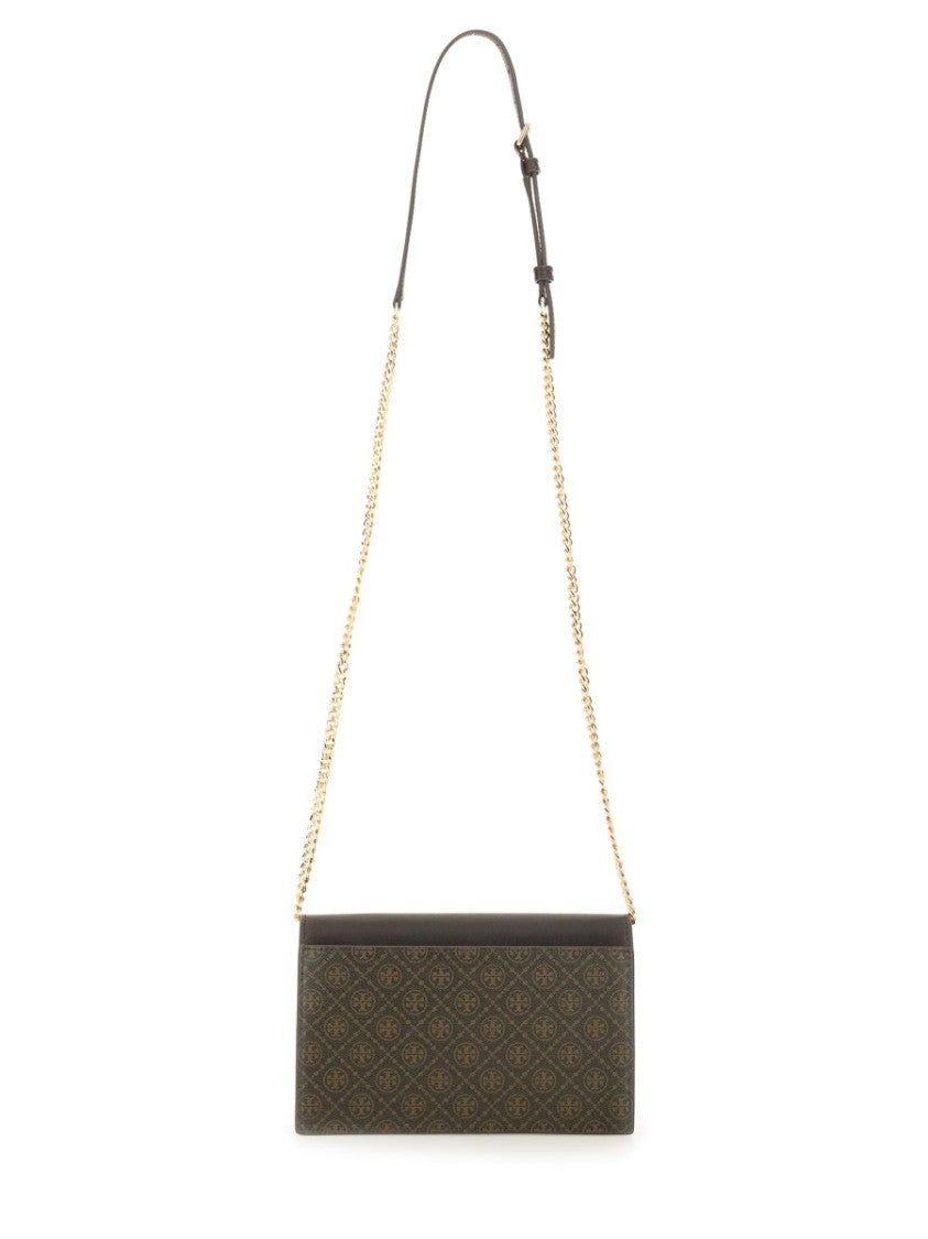 Tory Burch "T Monogram" Wallet With Chain