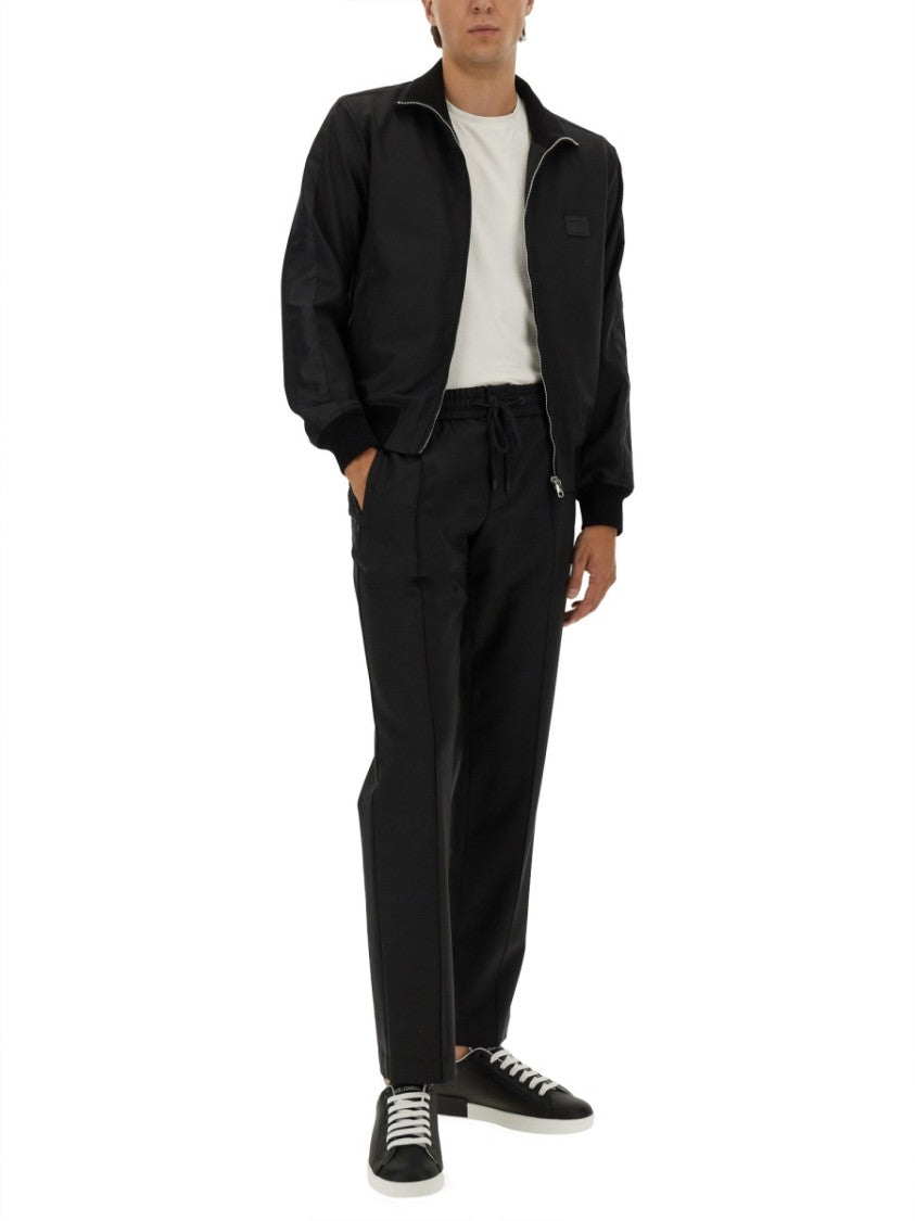 Dolce & Gabbana Refined Wool Blend Jogging Pants