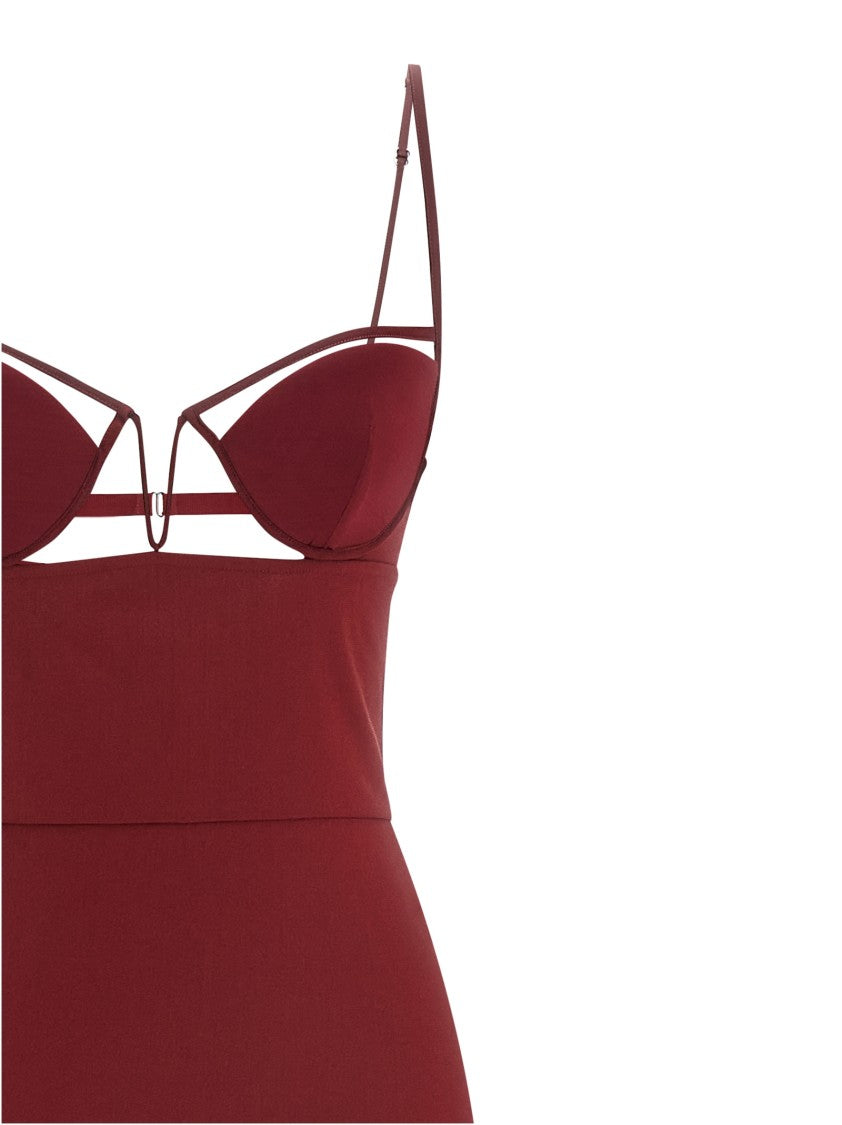 Nensi Dojaka 'V-Wire Bra Maxi' Dress