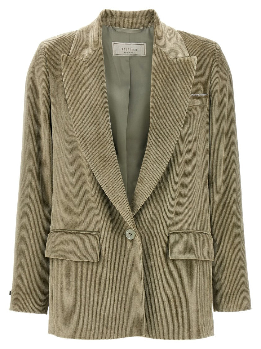 Peserico Ribbed Velvet Blazer