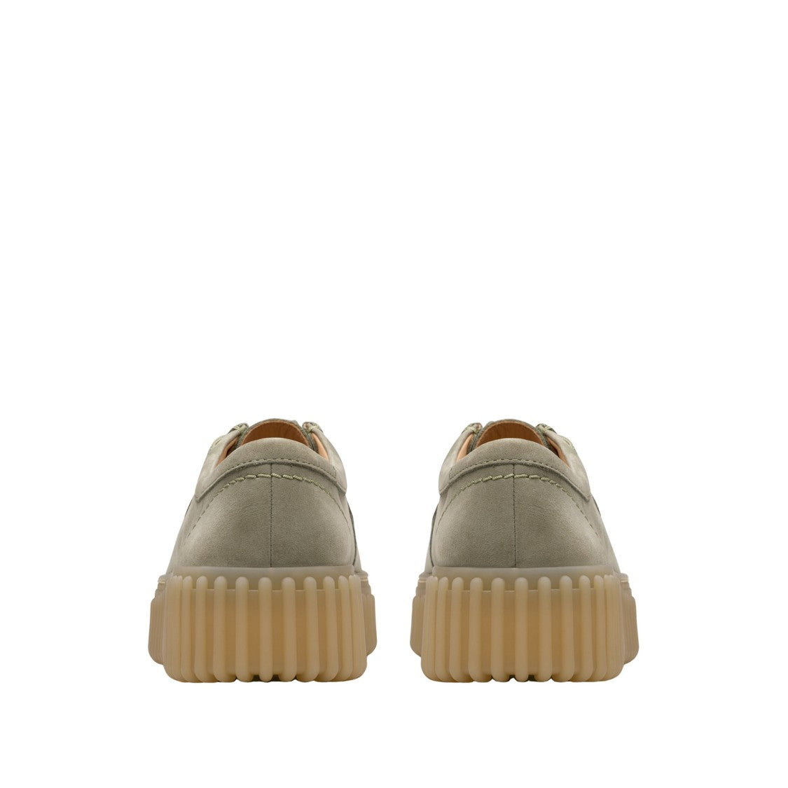 Clarks Soft Light Green Nubuck Torhill Tied Shoe