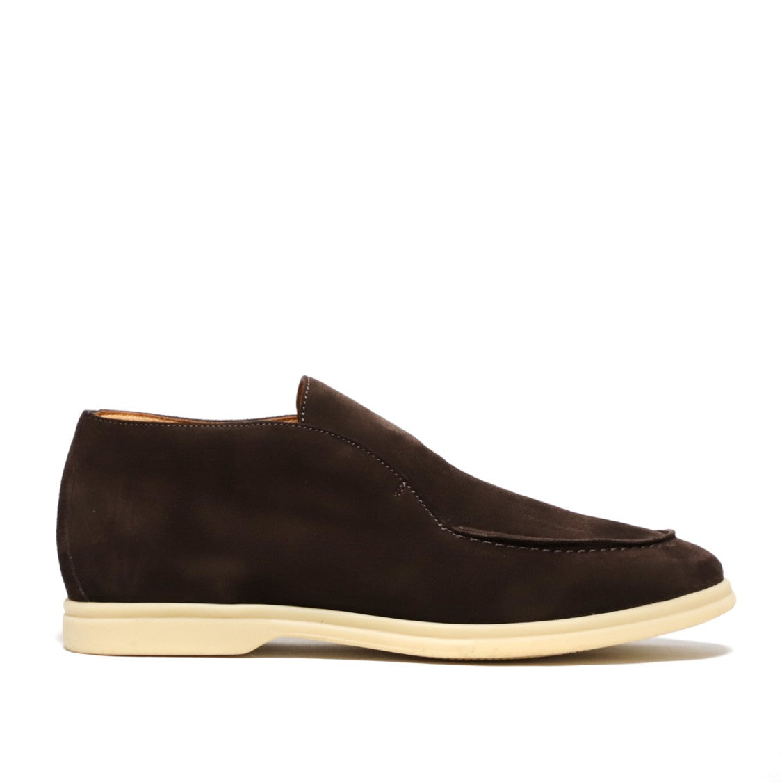 Sutoris Laceless Ankle Boot In Coffee Suede