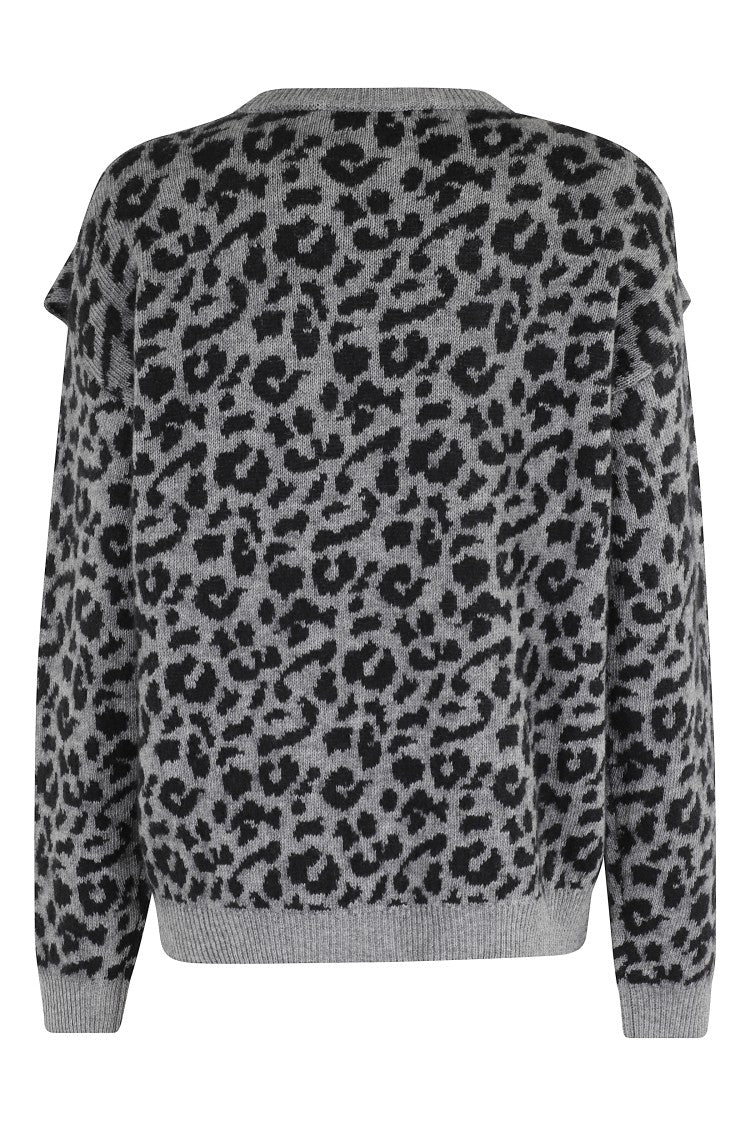 Federica Tosi Spotted Cut Pattern Crew Neck Sweater