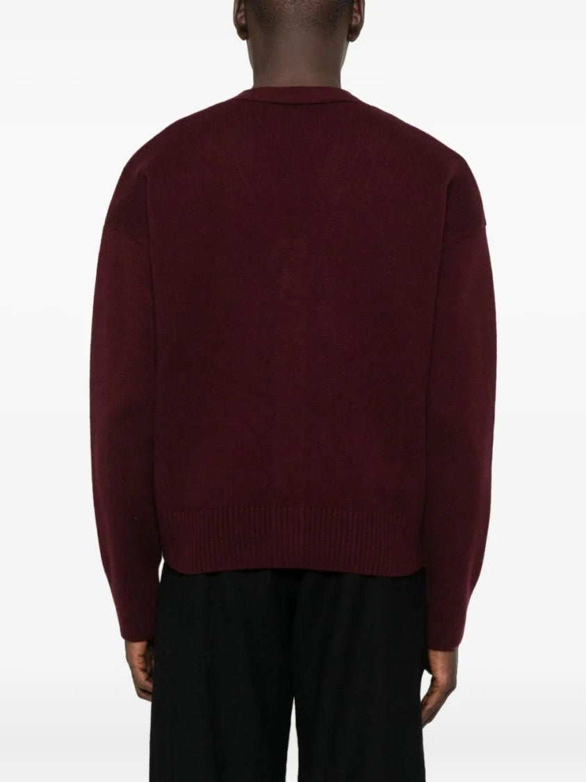 Ami Embroidered Button Cardigan