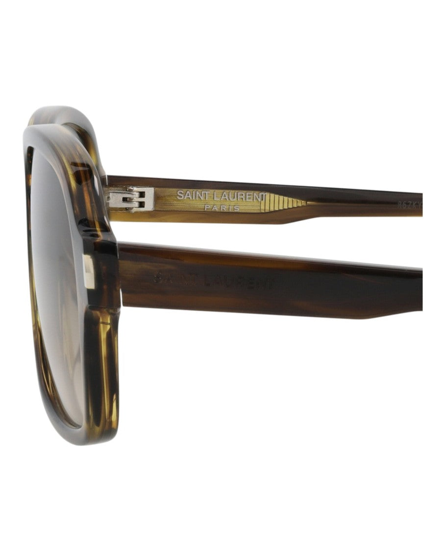 Saint Laurent Aviator-Frame Recycled Acetate Sunglasses