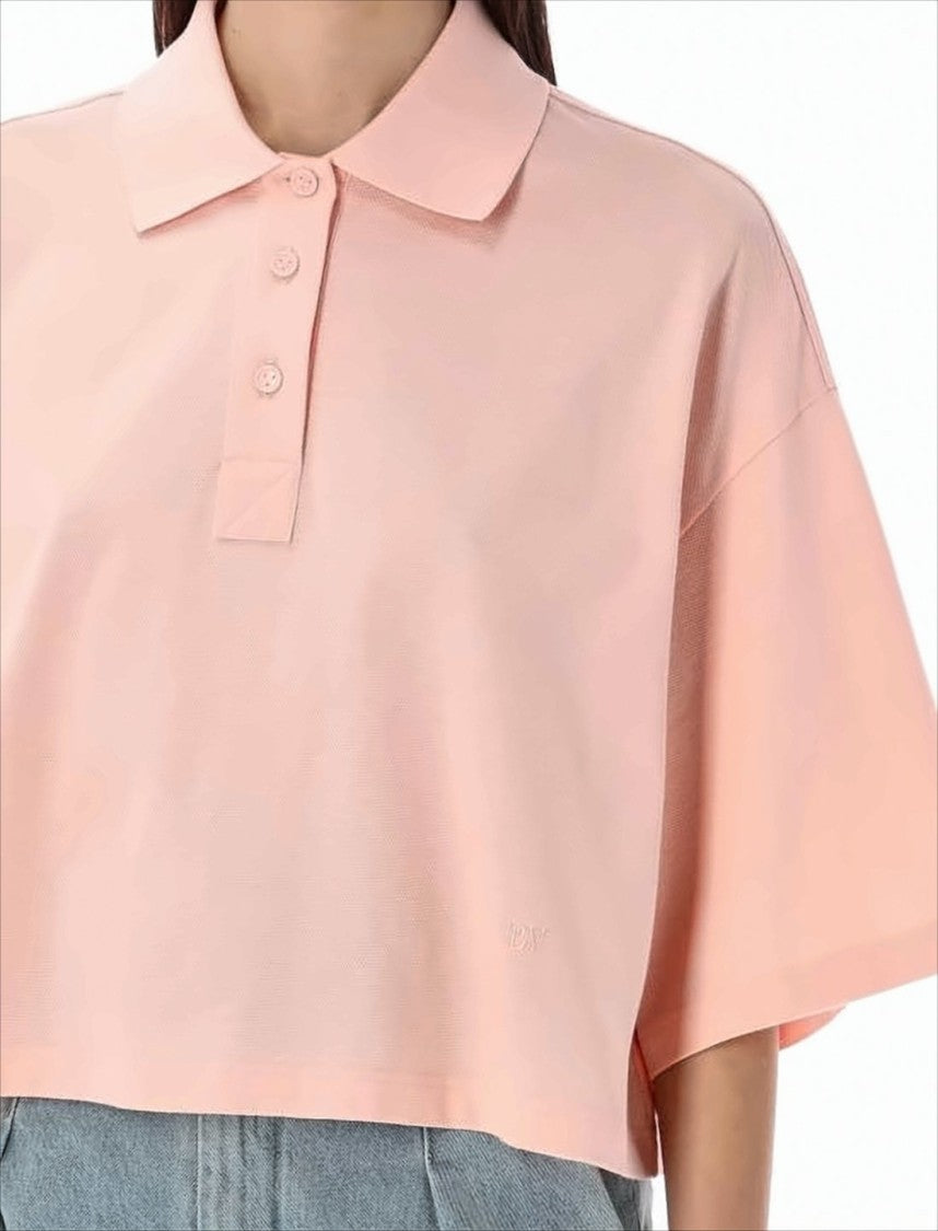 Bottega Veneta Cropped Polo Shirt With Classic Collar