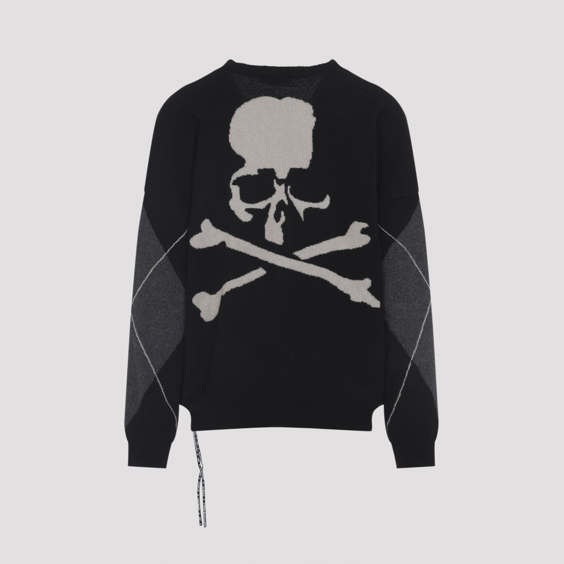 Mastermind World V-Neck Black Cashmere Cardigan With Skull Design
