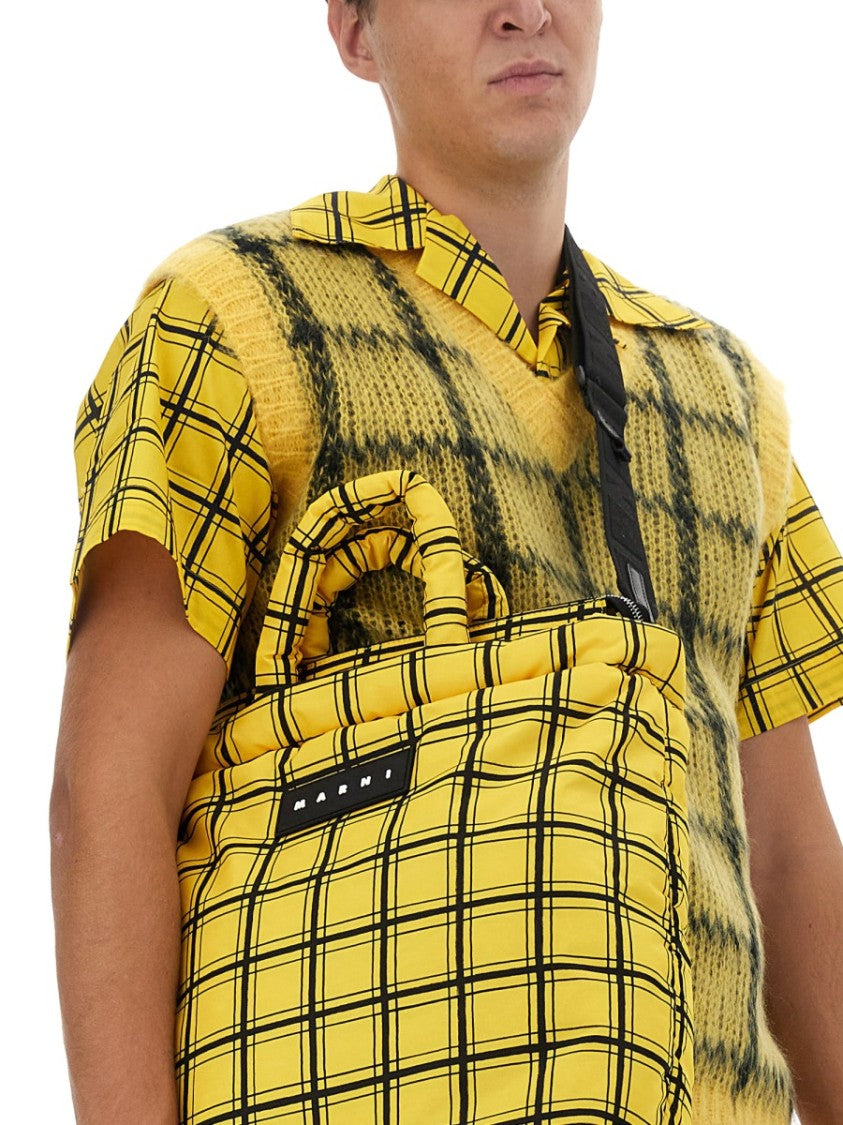 Marni Sophisticated Checkered Knit Vest