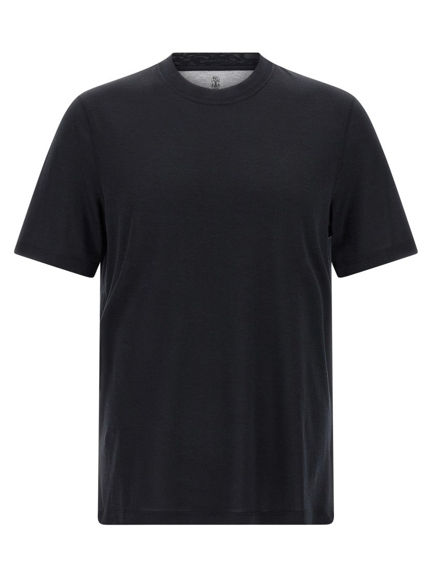 Brunello Cucinelli Silk And Cotton Blend Crew Neck T-Shirt