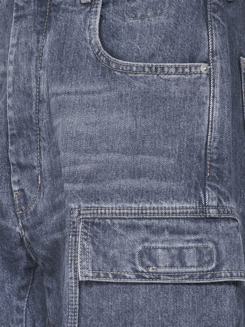 Drkshdw By Rick Owens Double Cargo Trousers With Fit