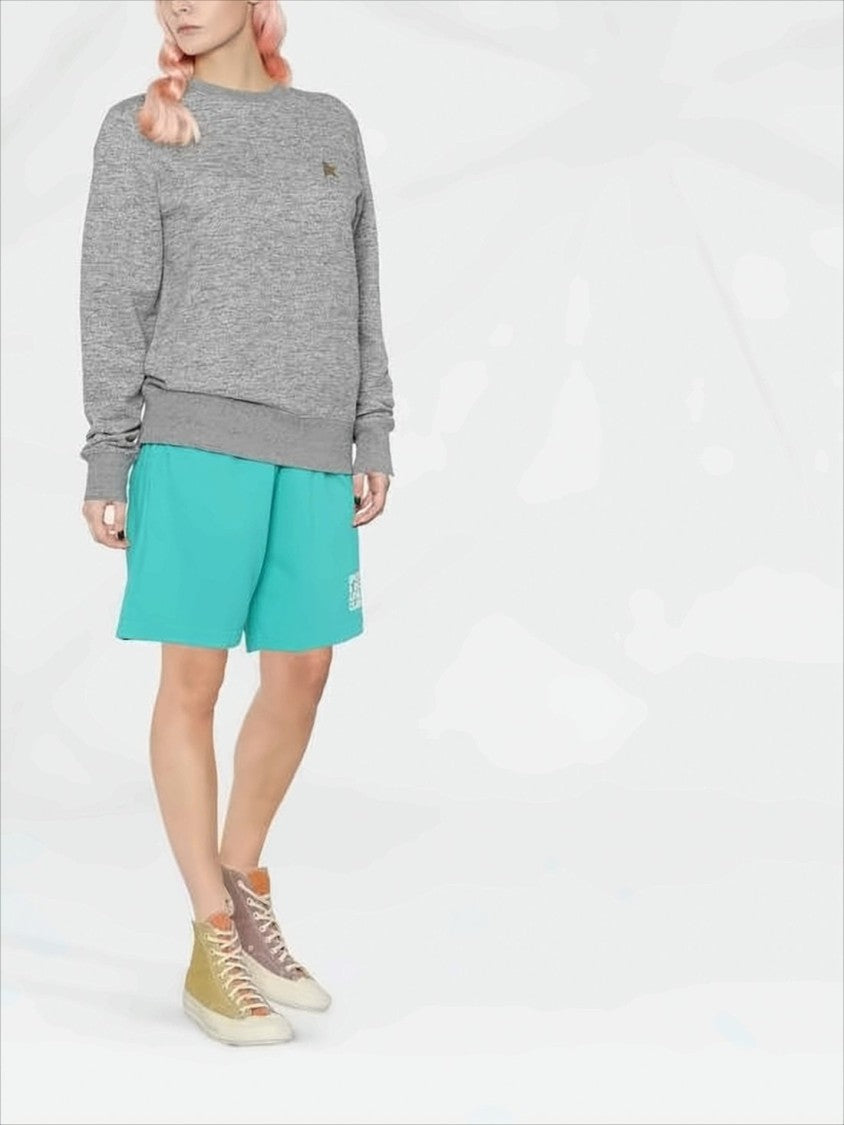 Golden Goose Heathered Grey Long-Sleeved Sweatshirt With Ribbed Detailing